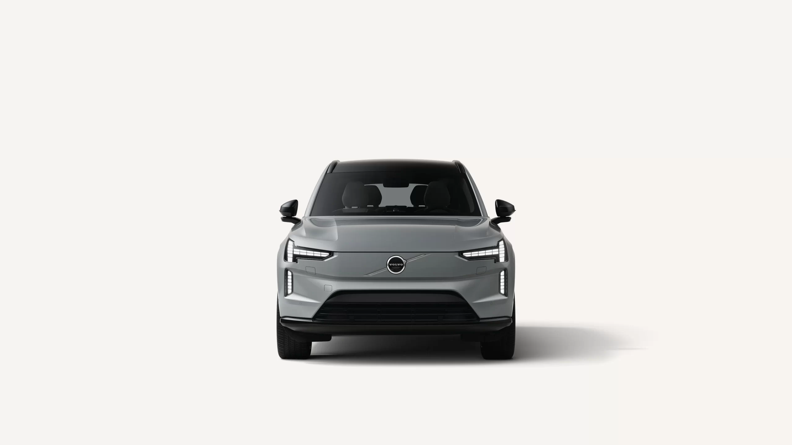 Volvo EX90 sett forfra – moderne og elektrisk SUV-design