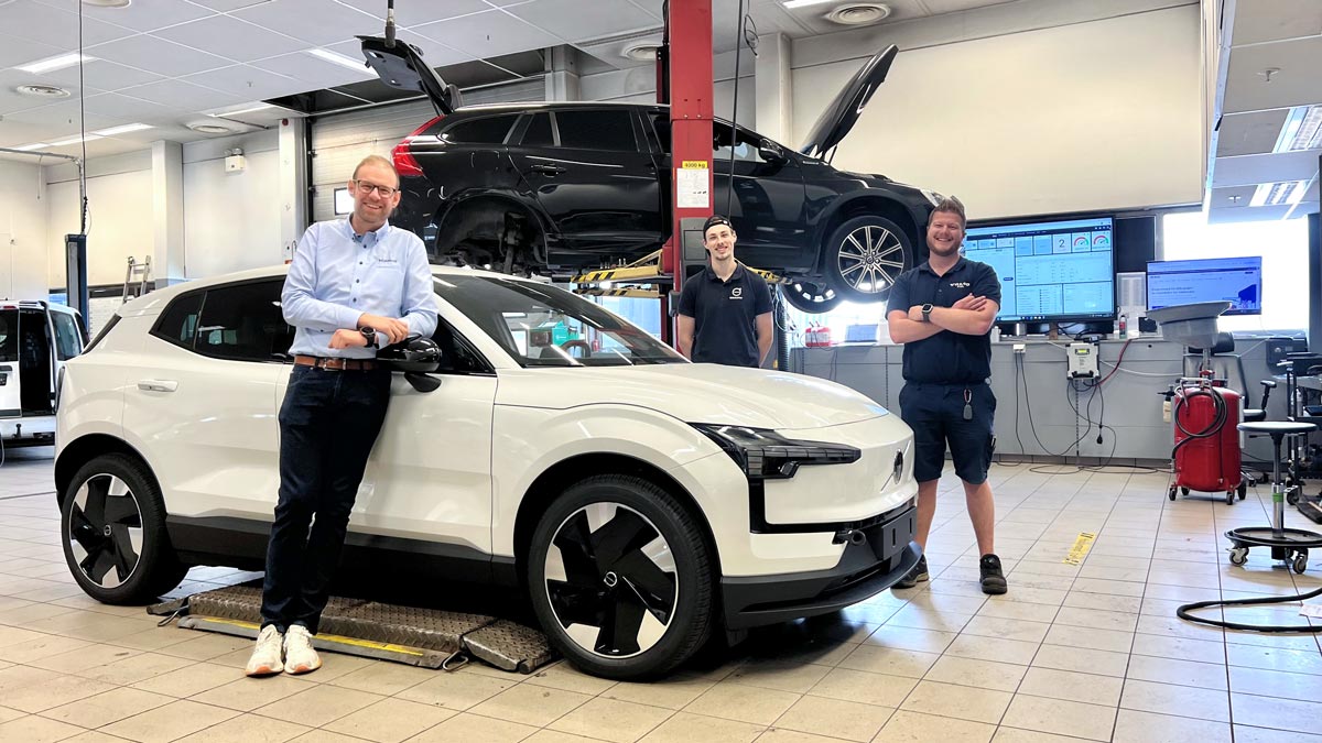 Verkstedmedarbeidere ved Bilservice i Sandefjord