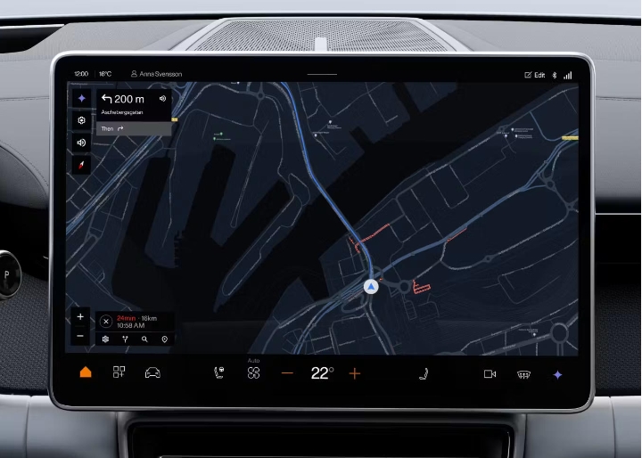 Polestar 4 midtdisplay