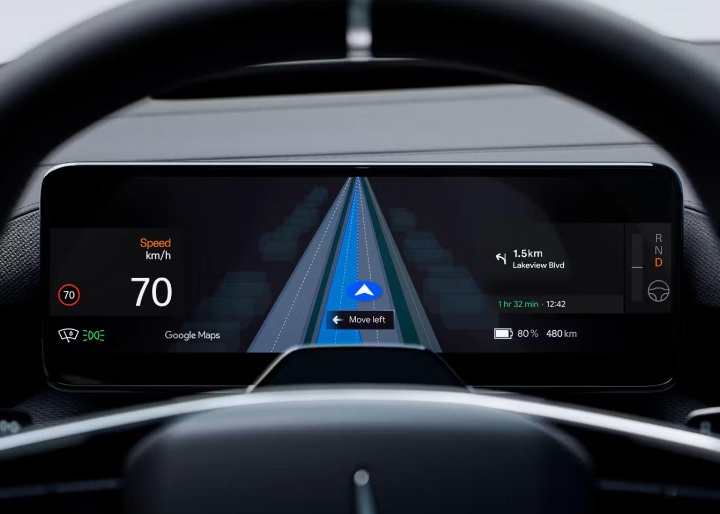 Polestar 4 førerdisplay